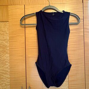Navy Small Yumiko leaotard